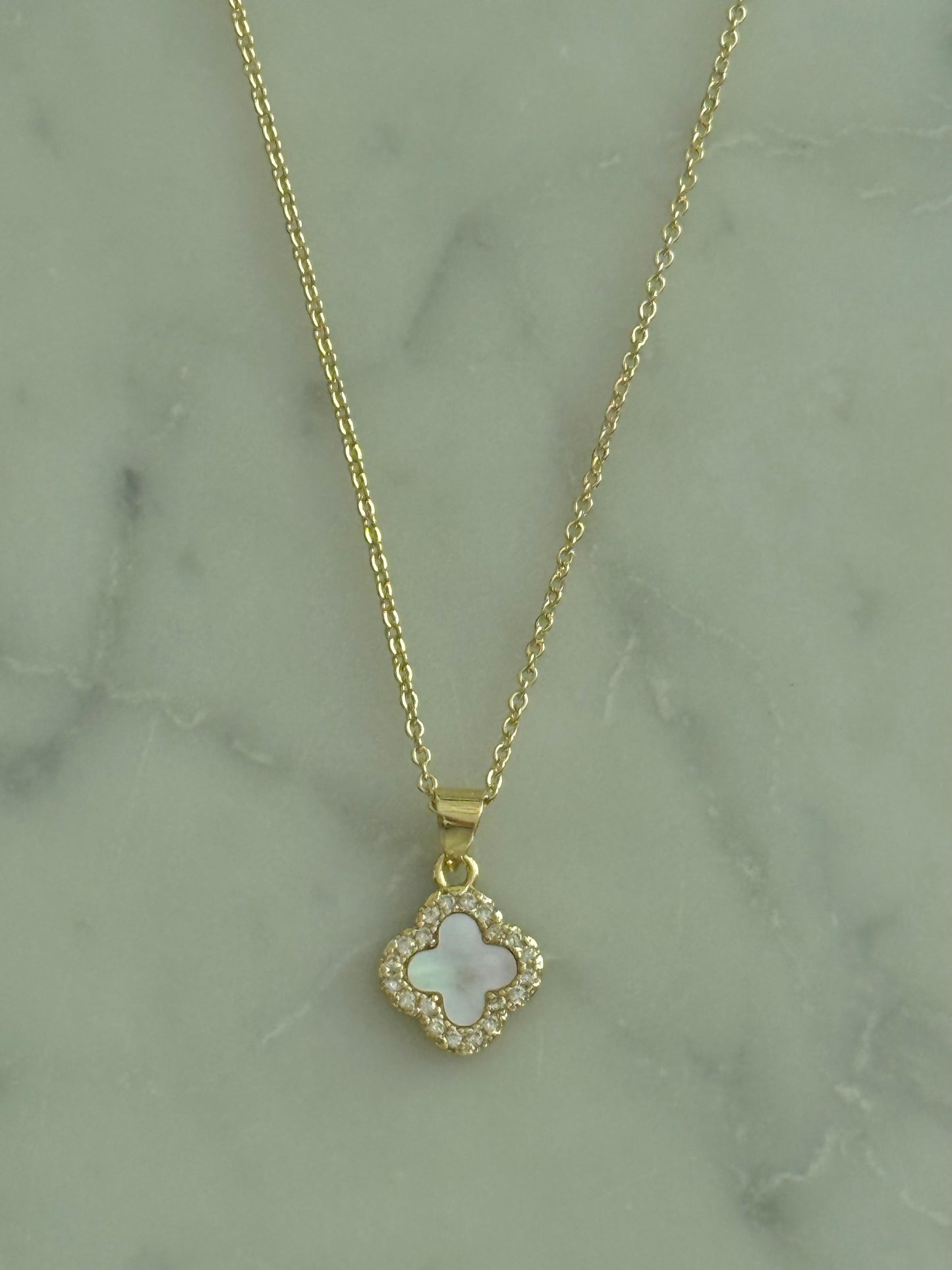 clover gold filled necklace