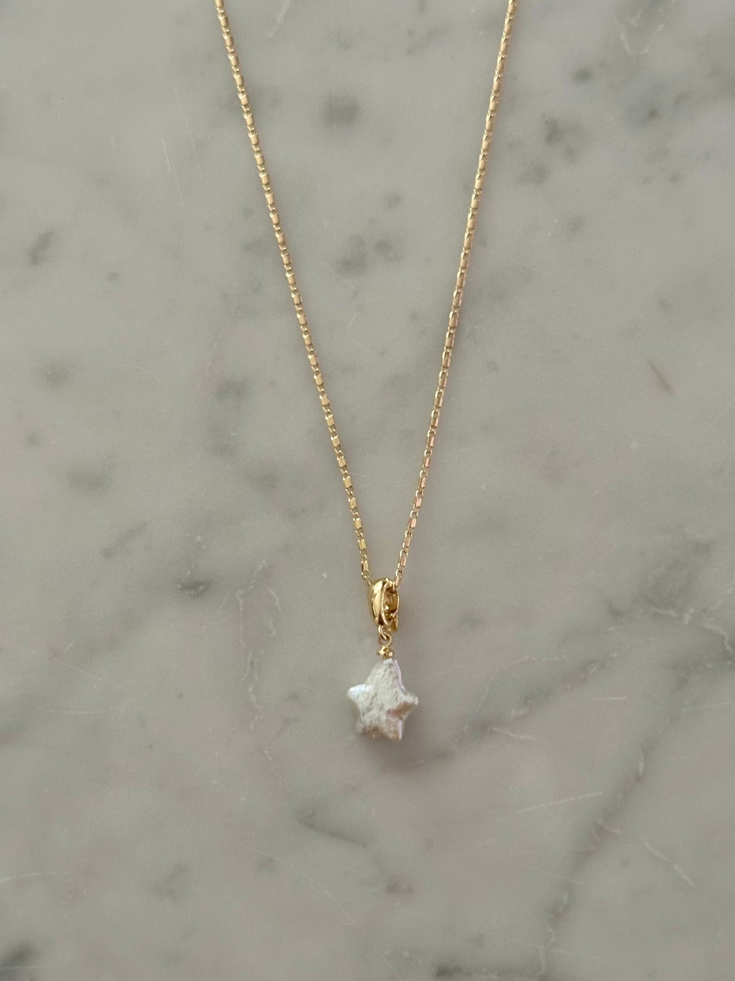 freshwater star gold filled necklace
