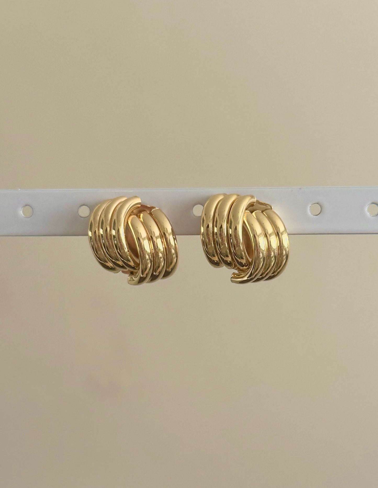 double C geometric earrings