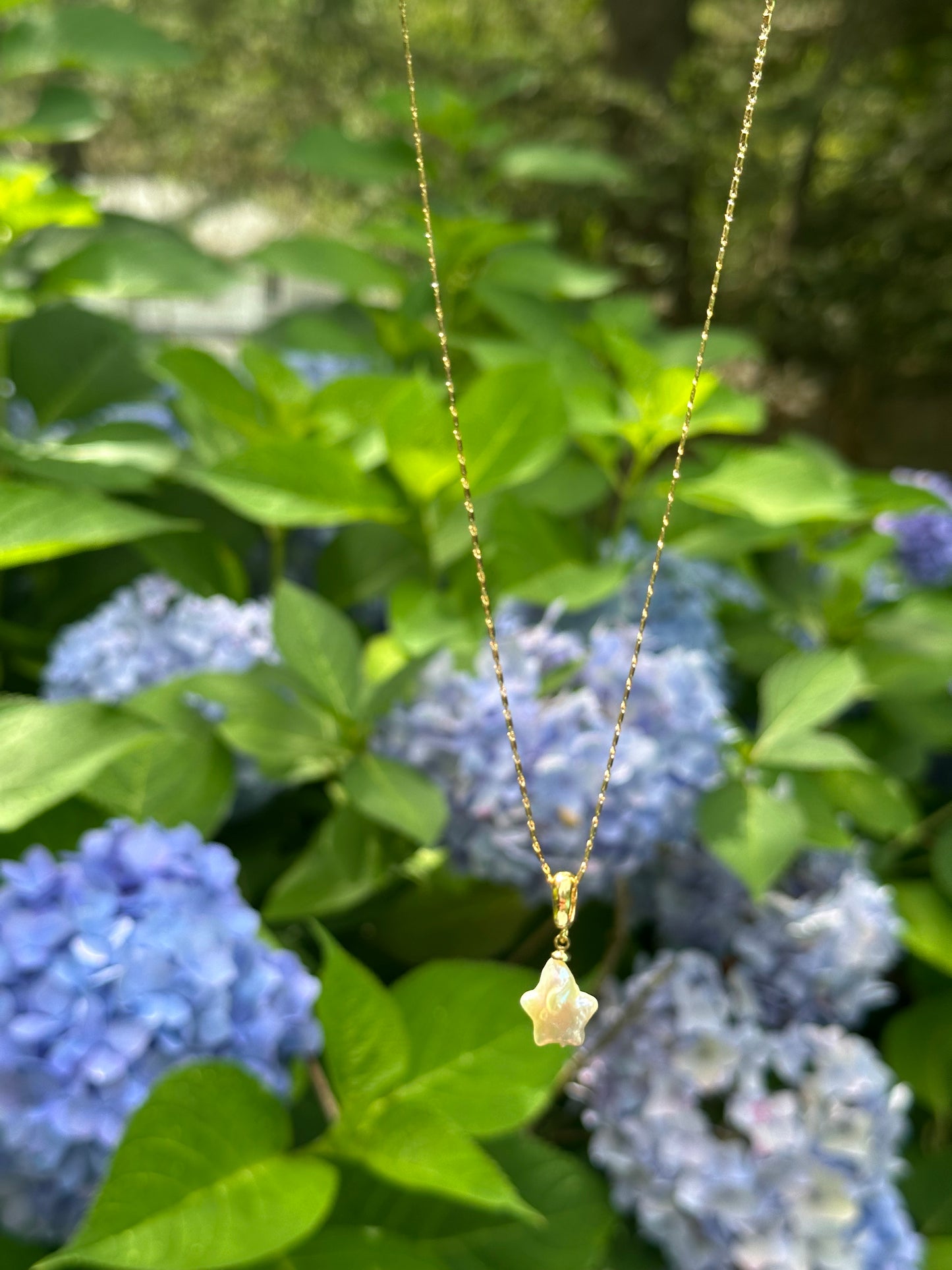 freshwater star gold filled necklace