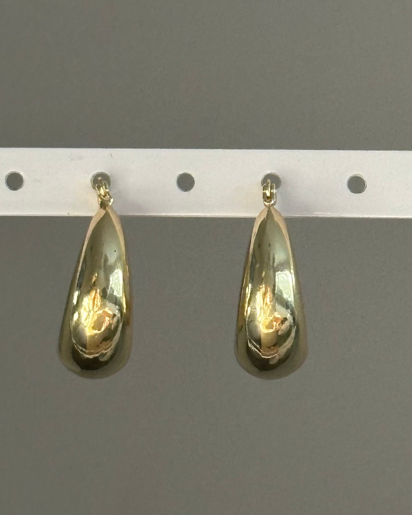 bubble crescent curved hoop earrings gold filled