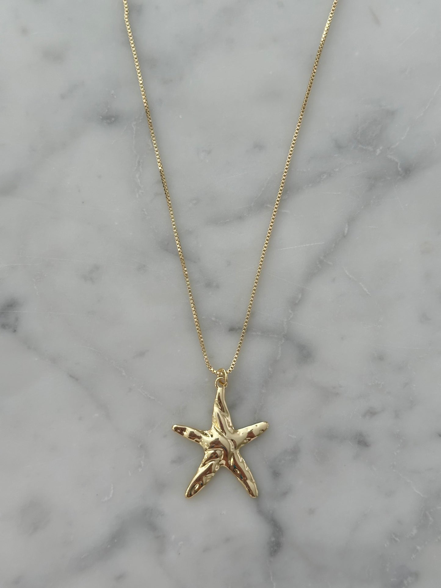 statement starfish gold filled necklace