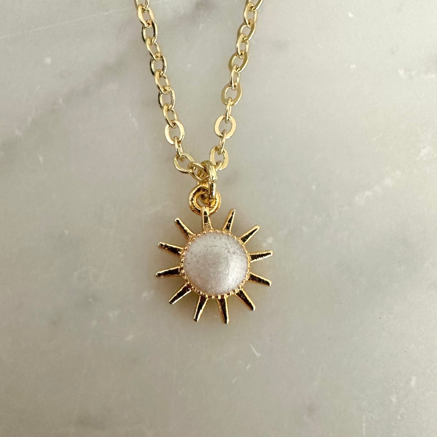 sun glow gold plated necklace