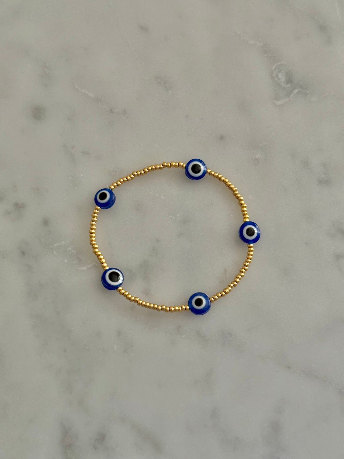 blue evil eyes bracelet