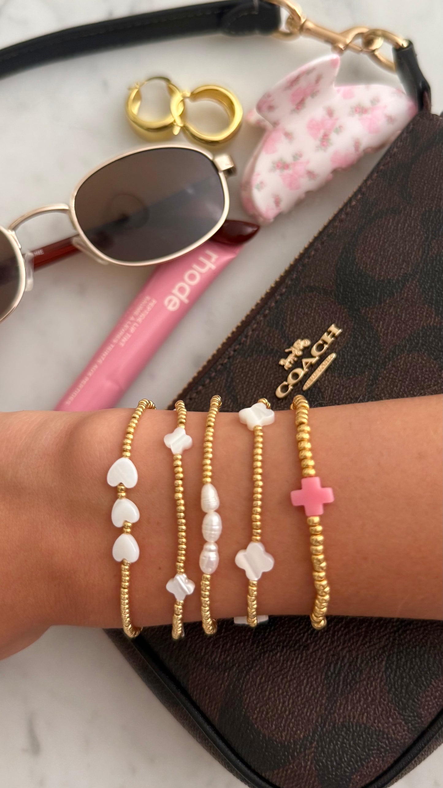 pearl heart bracelet