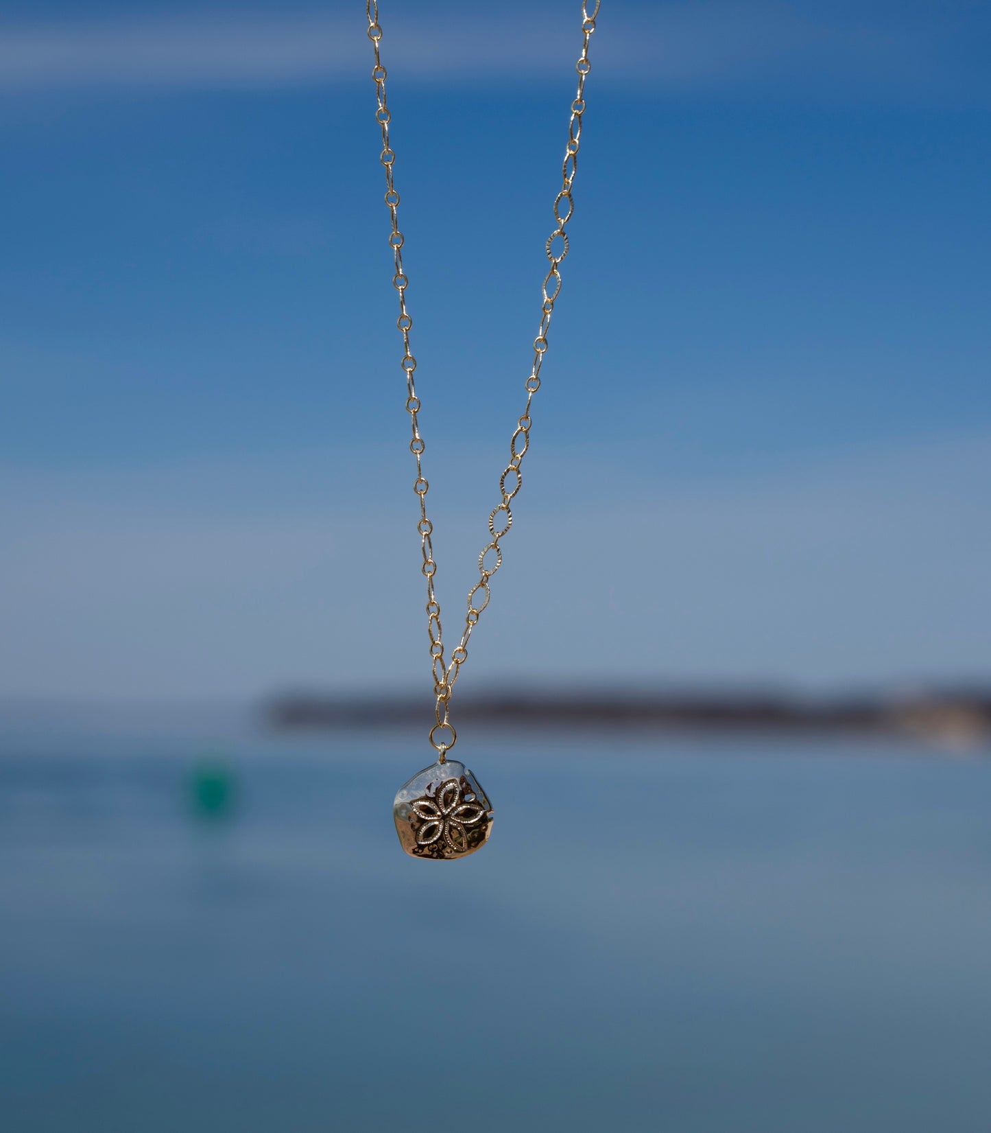 sand dollar gold-filled necklace