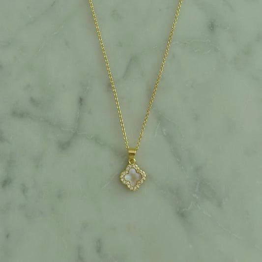 clover gold filled necklace