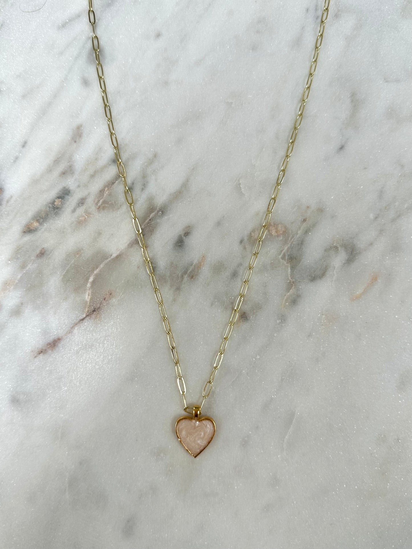 pearly heart necklace