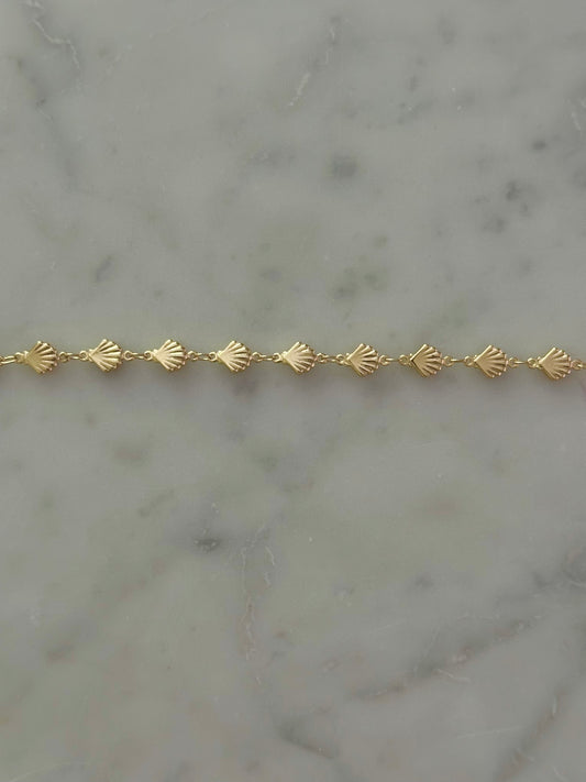 shell chain bracelet gold filled