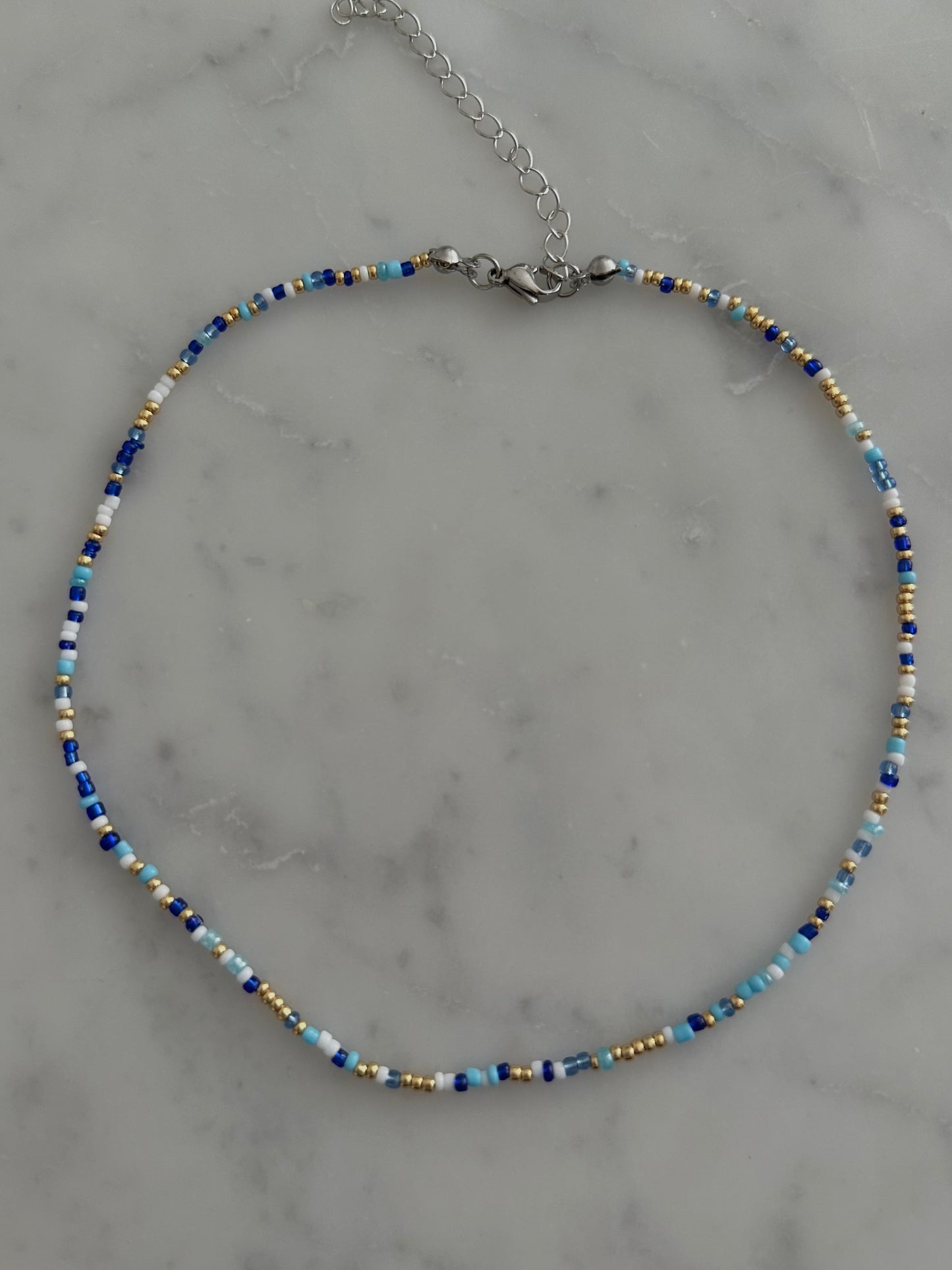 gold n’ blues necklace