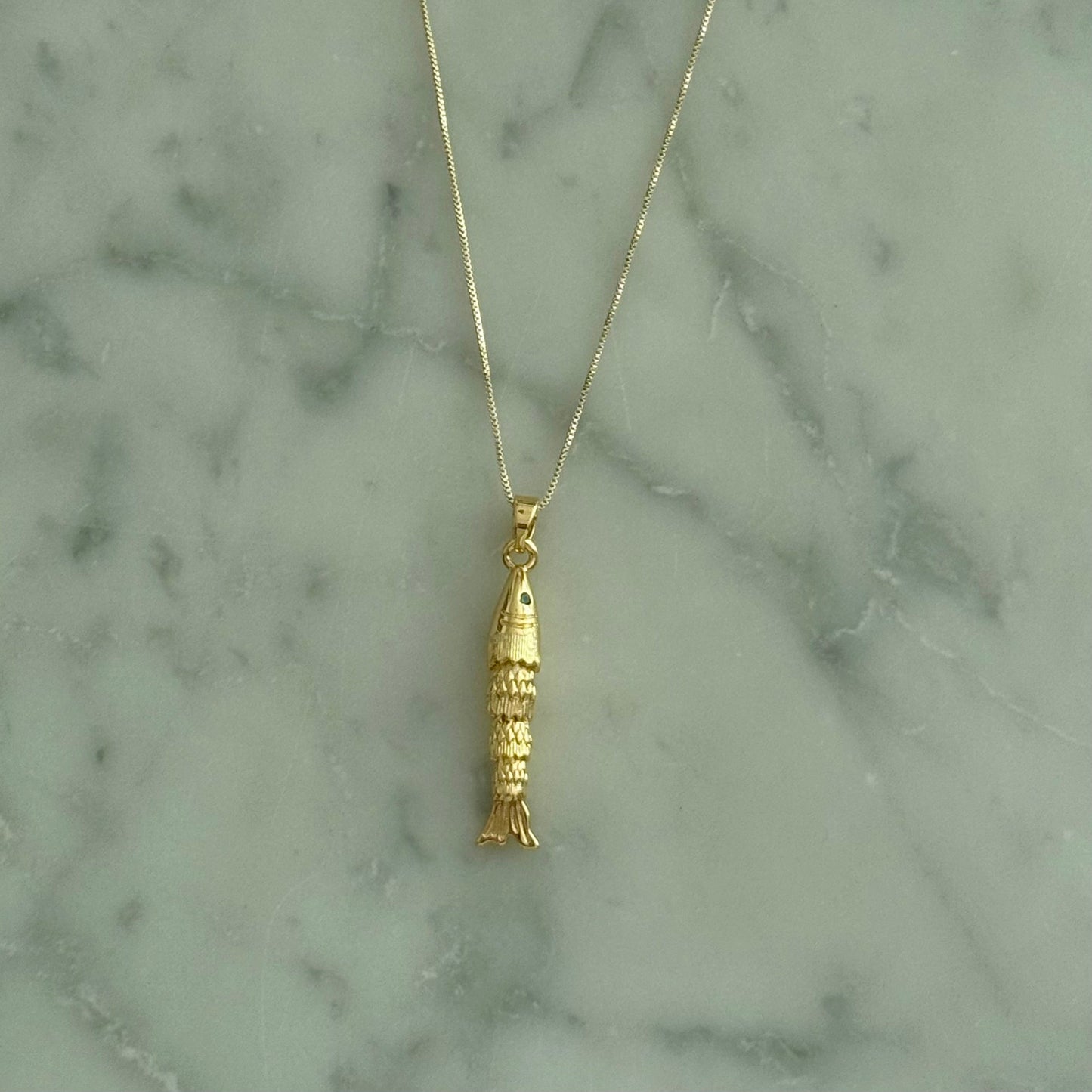 fish gold filled necklace