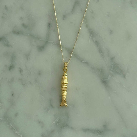 fish gold filled necklace