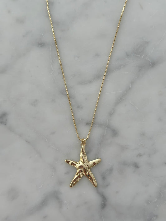 statement starfish gold filled necklace