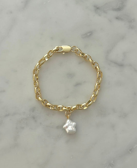 star gold filled chain bracelet