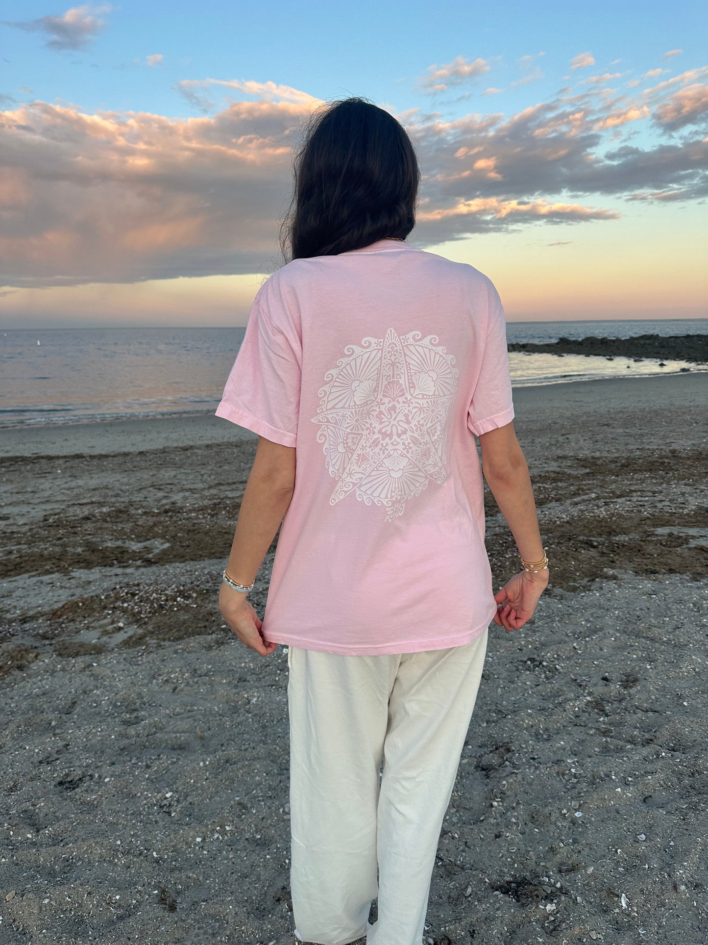 light pink starfish tee shirt
