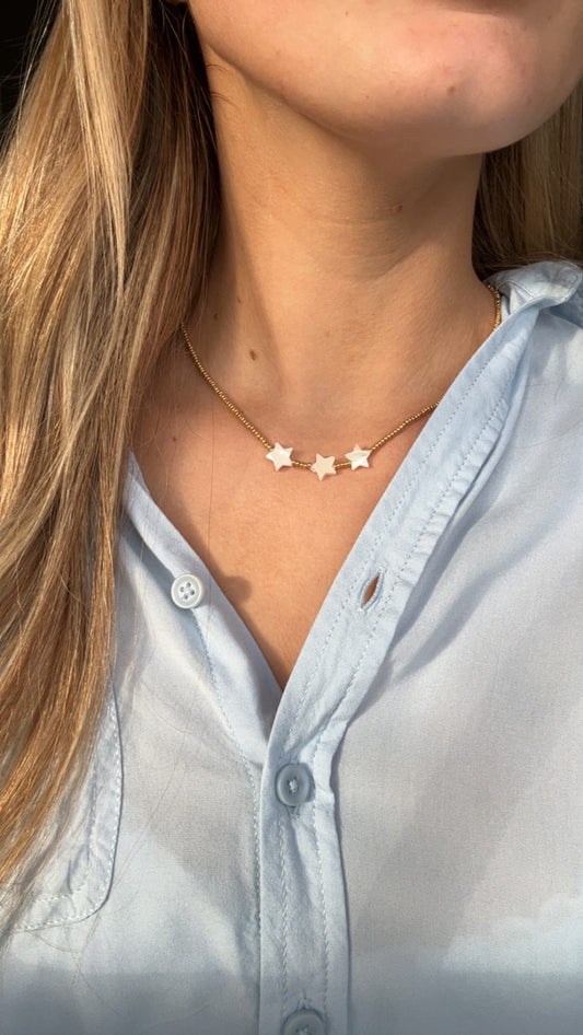 gold stars necklace