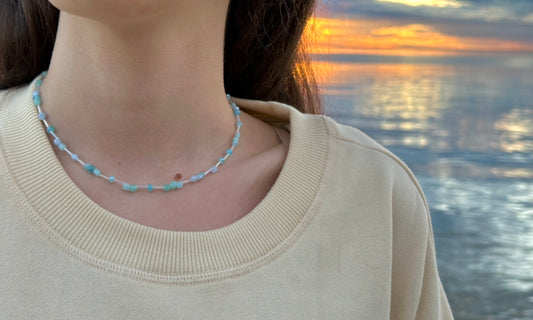 Kiara’s teal obx 3 necklace