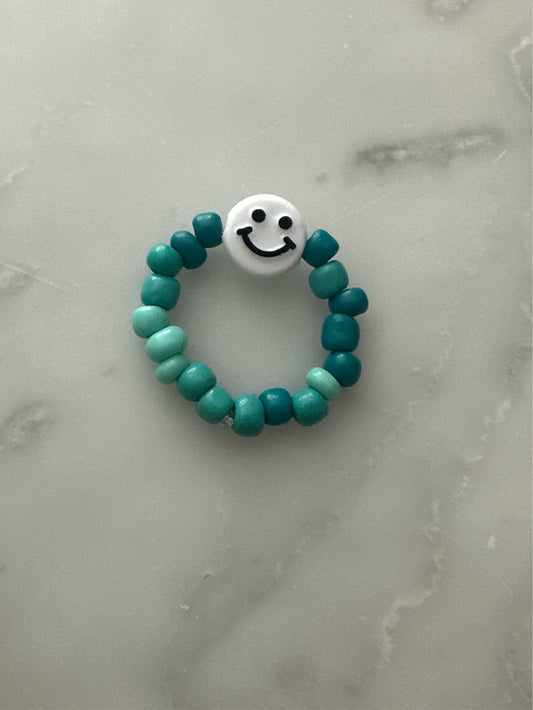 turquoise smiley ring