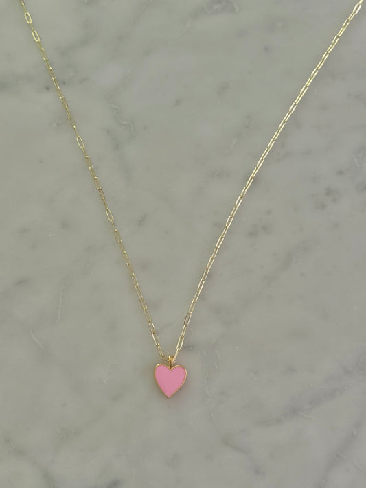 blushing heart necklace