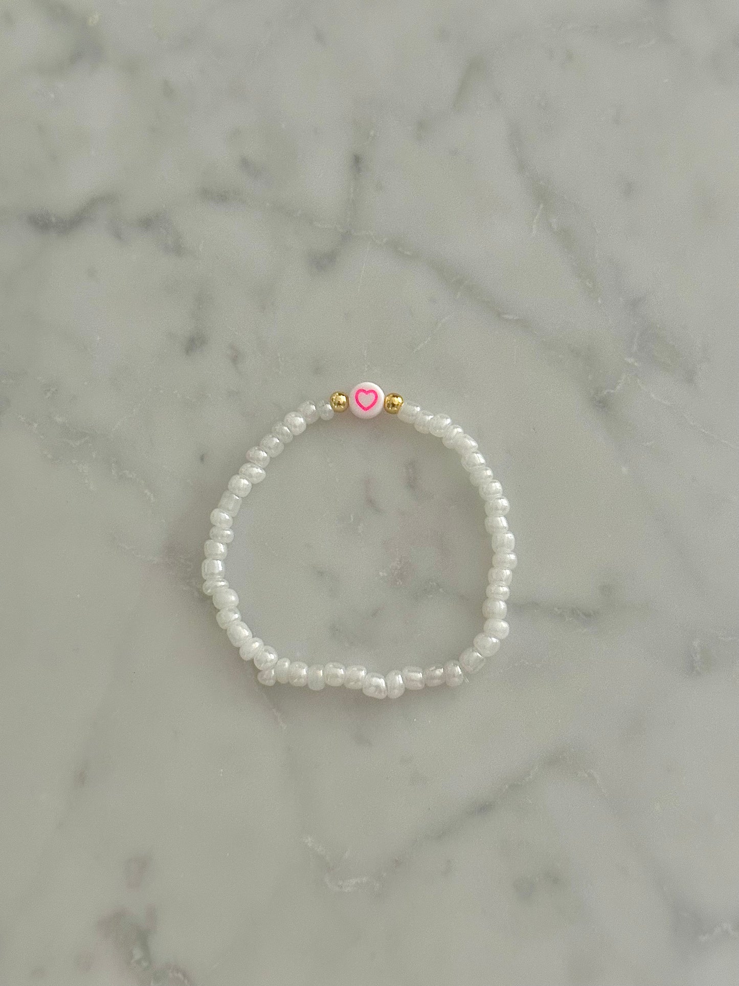 pearly and pink bracelet