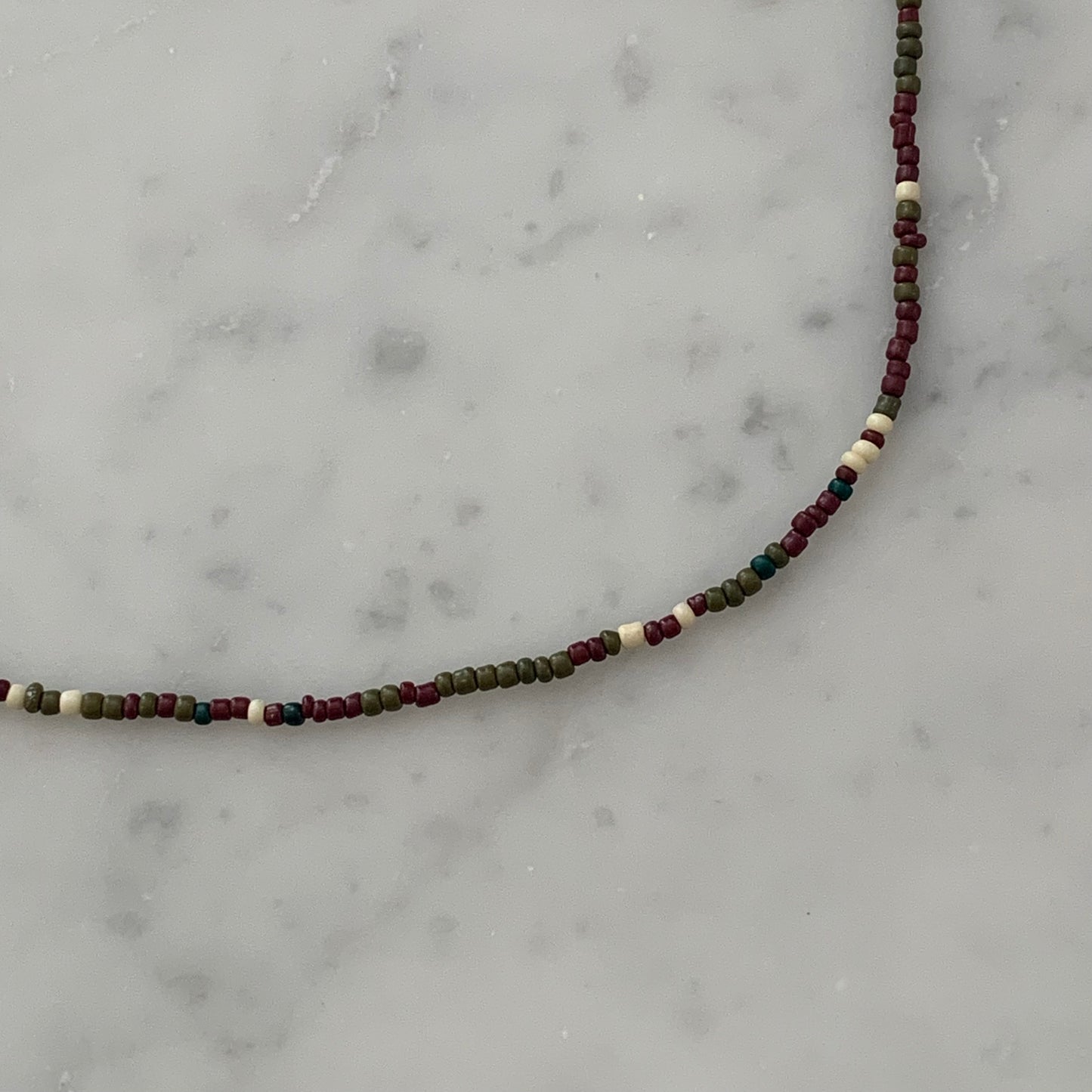 earthy seed bead choker