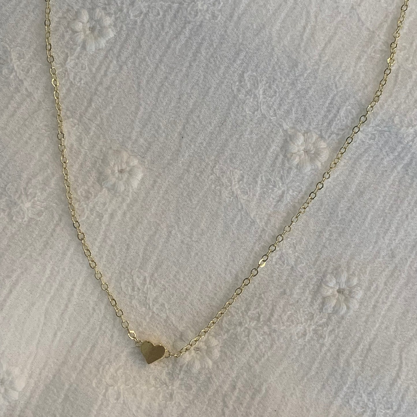 simple heart chain necklace