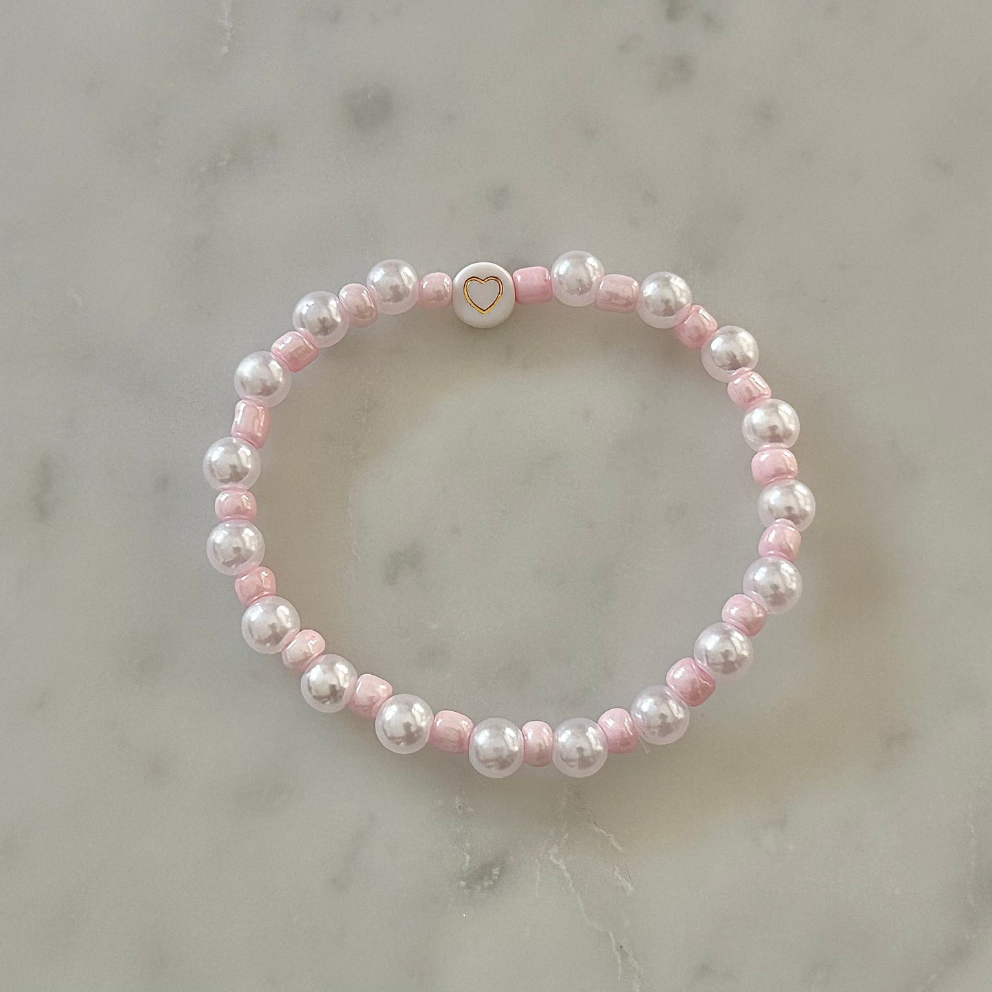 pearly heart bracelet