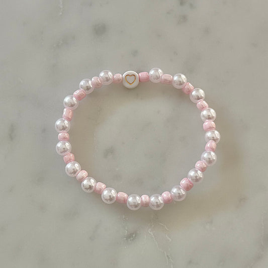 pearly heart bracelet